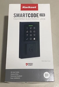 Kwikset SMARTCODE 270 Touchpad Electronic Lock - Matte Black - Picture 1 of 4