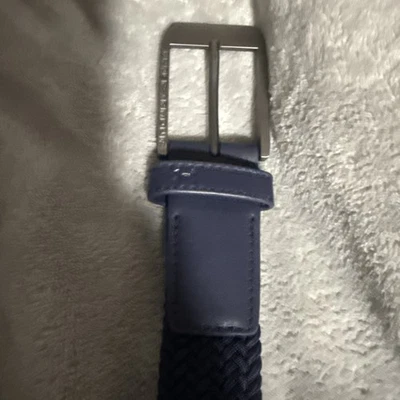 Cinturón trenzado UA Drive para hombre color azul marino medianoche - cinturón completo 49 pulgadas nuevo y cuero Foto 1 de 4