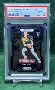 2024 Panini Prizm Monopoly Nika Muhl Silver Rookie #4 PSA GEM MT 10 - Picture 1 of 5