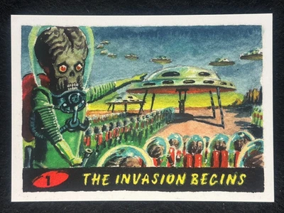 2025 Topps Shoebox Treasures - Mars Attacks #NS-3 The Invasion Begins - Image 1 of 2