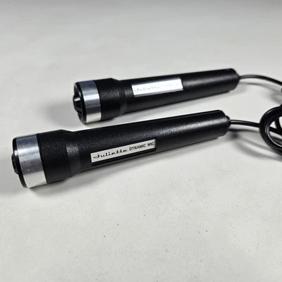 2 Original Juliette Dynamic Mic Microphone Corded Black w/ Stereo Jack Retro - Image 1 of 4