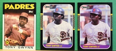 Tony Gwynn RC 1983 Topps #482, 1983 Donruss #598, 1983 Fleer #360 y 5 otros Foto 1 de 4