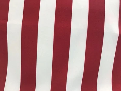 Red and White Striped Outdoor Fabric Holiday Red Pillow Cover Zipper 12 x 20  - Image 1 of 4