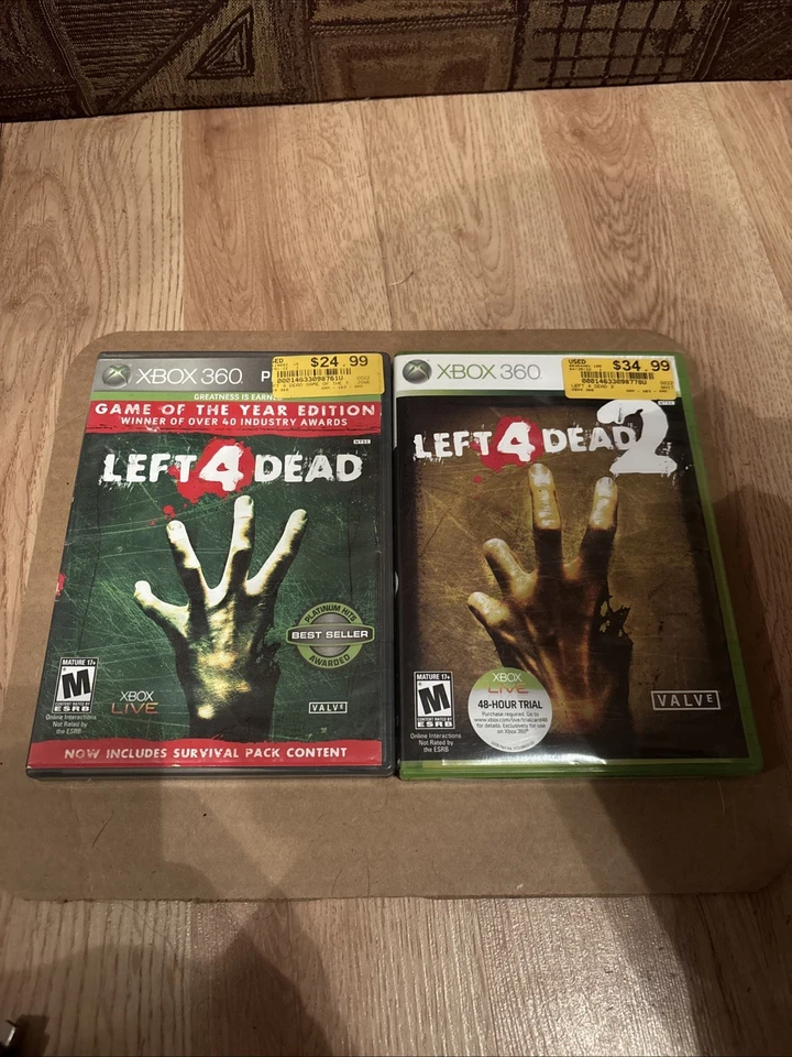 Left 4 Dead 1 Goty CIB and Left For Dead 2 CIB Xbox 360 Tested Free Shipping - Image 1 of 4