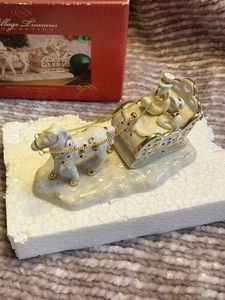 Lenox Mistelpark Serie ~ Pferd und Schlitten in OVP Weihnachten Urlaub - Bild 1 von 8