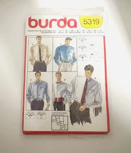 Camicia uomo vintage BURDA modello cucito artigianale #5319 141/2-171/4 non tagliata - Foto 1 di 3