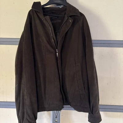 Vtg Extra Large Brown Suede Finish Clairborne Coat - Image 1 of 4