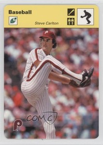 2005 Leaf Sportscasters Yellow Fielding Bat /30 Steve Carlton #46 HOF