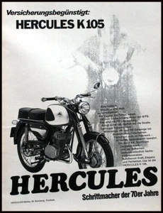 Hercules K 105 originale Werbung aus 1970 - Picture 1 of 2