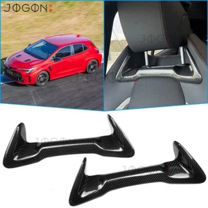 Seat Head Rest Decor Trim For Toyota GR Corolla Morizo Core 2023-2025 Dry Carbon - Picture 1 of 13