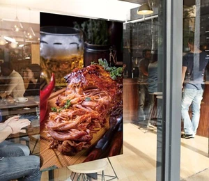 3D Grill Kebab Shop BBQ I281 Fenster Aufkleber Vinyltapete Wandbilder Coco - Bild 1 von 11