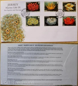 Jersey Stamps "Marine Life IX - Sea Squirts" First Day Cover 2011 - Picture 1 of 3