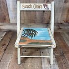Unbranded-Wooden Hand Painted Childs Folding Beach Chair "$1.00 Per Day Rental"