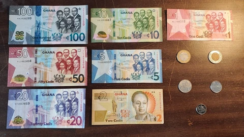 Complete Ghana Cedis Collection With Coins (1-100) Cover