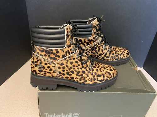 Nuovo! Stivali da trekking donna Timberland London Square Mid stampa leopardata. Taglia 7 5M.