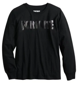 FORTNITE Shirt Boys 7/8 NEW EPIC GAMES Black Logo L/S Fortnite T-Shirt NWT - Picture 1 of 6