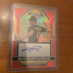 2023 Panini Prizm QUINN PRIESTER RC Rookie Red Ruby Wave Prizm  Auto JMR1