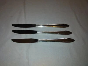 3 Oneida Adel Träumerei Silberplatte 8 1/2" moderne Hohlgitter Messer - Bild 1 von 2
