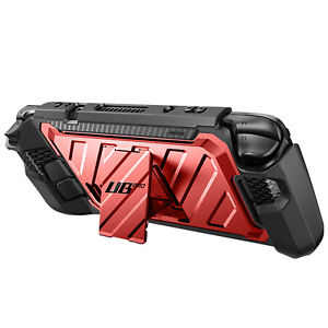 Steam Deck Case Shockproof Red Metallised with Kickstand Supcase