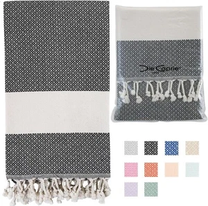 Turkish Beach Towel 100% Cotton Peshtemal Travel Camping Bath Sauna Beach Gym - Picture 1 of 7