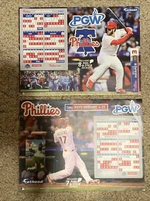 2 Philadelphia Phillies Fatheads 2019 Bryce Harper 2017 Rhys Hoskins SGA Decals - Image 1 of 2