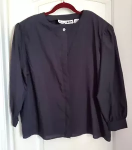 Chaus Women's Black Blouse 1X long sleeve - Picture 1 of 5