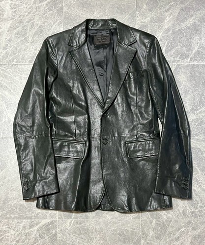 Giacca sartoriale PRADA in pelle di agnello taglia 46 nera