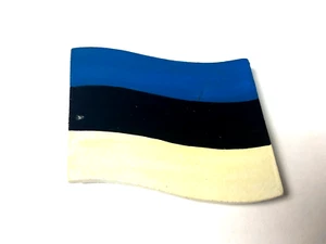 Vintage Wood Estonia Flag *Magnet* Crafts Paint Fridge History Eastern Europe EU - Picture 1 of 2