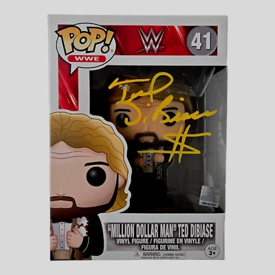 Ted DiBiase Signed Million Dollar Man Funko Pop Autograph WWF WWE HOF JSA COA 63 - Image 1 of 4