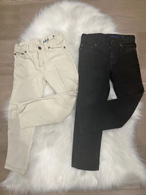 2X Jeans Crewcuts Palito Cinza Claro, Veludo Bege 5 Bolsos - Tamanho 5 - Imagem 1 de 4