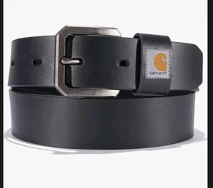 Nwt Carhartt Size 40 Black Full Grain Saddle Leather Legacy Mens Belt WB5502 - Picture 1 of 9