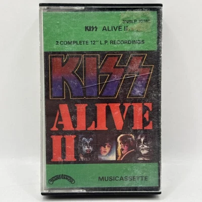 Alive II by Kiss -Cassette 1977 - 2 Complete LP Recordings - 20 Track 6NBLP70762 - Image 1 of 4