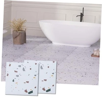 Paquete de azulejos de piso pelar y pegar 12" x 12" vinilo 12 x 12 pulgadas 20 mosaico Foto 1 de 4