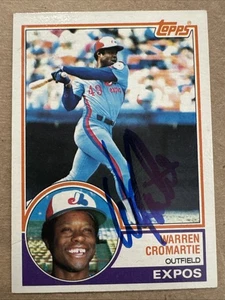 WARREN CROMARTIE 1983 Topps #495 Autographed SIGNED Card MONTREAL EXPOS - Picture 1 of 2
