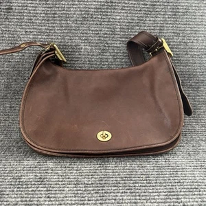 Rare Made In Costa Rica Coach Bag Brown Leather 9338 - Picture 1 of 6