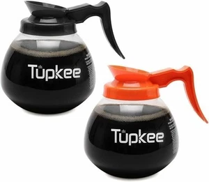 Kaffeekanne Dekanter Karaffe Gewerbe - 2er Pack - 12 Tassen - 1 SCHWARZ & 1 ORANGE - Bild 1 von 7