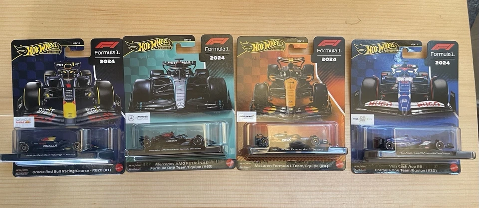 Hot Wheels 2025 Premium Formula 1 2024 Season F1  Set of 4 Cars - Image 1 of 1