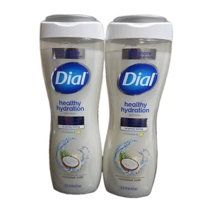 X2 Dial Healthy Hydration Body Wash Coconut Milk Vitamin E Moisturizing 16 floz - Picture 1 of 3