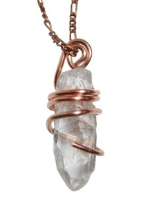 GORGEOUS WHITE ICE ELESTIAL MOLDAVITE CALCITE CRYSTAL PENDANT RECORDS! #50 - Picture 1 of 3