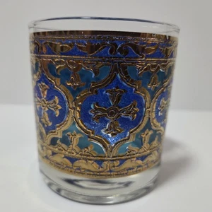 Georges Briard Glas Firenza Blau Grün Gold Kreuz Fleury MCM - Bild 1 von 11