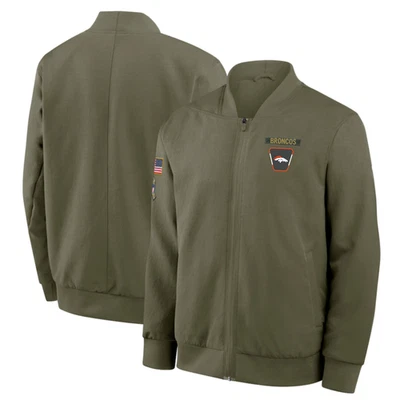 Olive Denver 2025 Salute to Service Sideline Therma Sudadera Cremallera Chaqueta Abrigo Foto 1 de 4