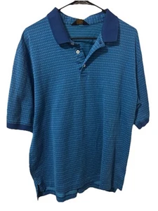 Brooks Brothers Polo Shirt Large Blue Mens 100% Prima Cotton Made in Peru - Picture 1 of 6