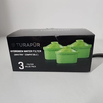 Filtro de água de hidrogênio Turapur pacote com 3 filtros novos filtros selados de substituição - Imagem 1 de 4