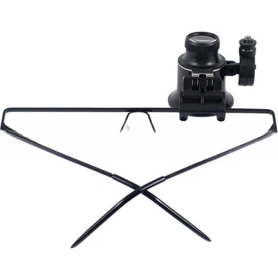 20x Loupe Glasses Adjustable Eye Frame Wide View Lens 25mm Lens Diameter - Imagen 1 de 4