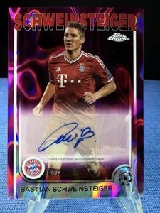 2024-25 Topps Chrome UEFA Bastian Schweinsteiger Auto Magenta Lava Refractor /75 - Picture 1 of 2