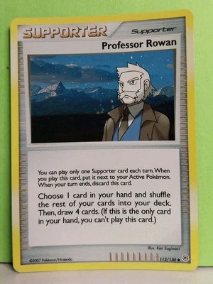 Professor Rowan 112/130 Holo Rare Trainer Diamond & Pearl Pokemon Card 2007 - Image 1 of 4