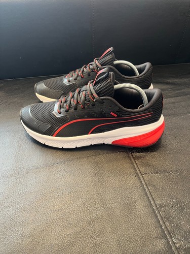 Scarpe da corsa uomo Puma Cell Glare nero rosso bianco UK 7 schiuma morbida + ammortizzazione