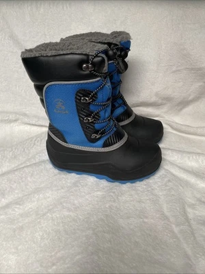 Kamik Luke 4 изолированный водонепроницаемый зимний снег ботинки синий молодежи мальчиков размер 1 - Изображение 1 из 4