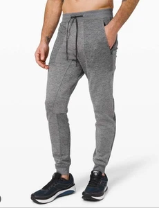 Lululemon strukturierte Tech Performance Jogginghose Large grau Stretch sportlich Freizeit - Bild 1 von 14