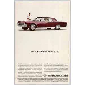 1961 Lincoln Continental Car Vtg PRINT AD Ford Motor Company Maroon Lab Tested - Picture 1 of 1